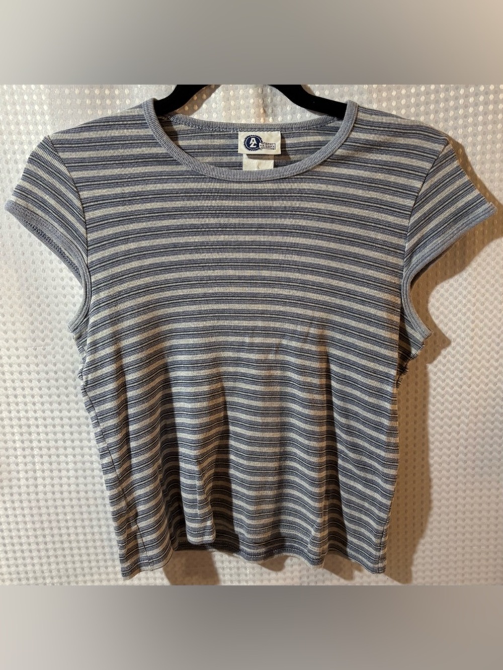 Vintage Arizona Jean Co L Striped Cap Sleeve T-shirt Baby T